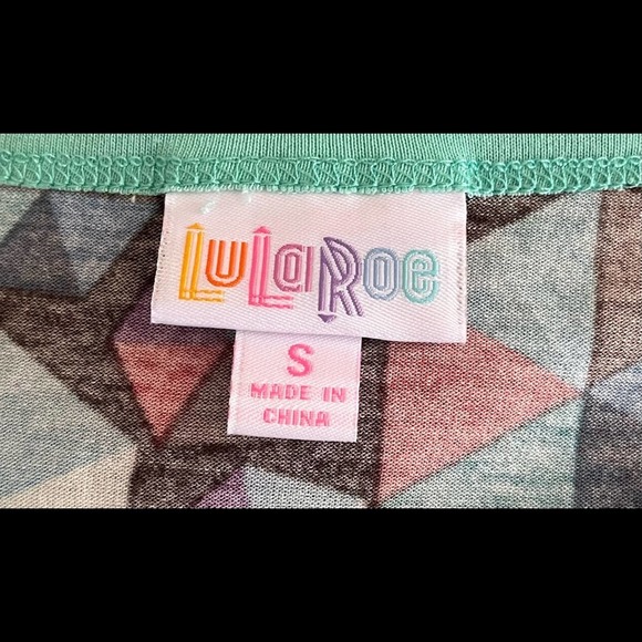 LuLaRoe NWT Julia Raglan Geometric Print Dress Small - Picture 9 of 11